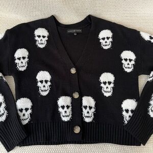 Black Skull Cardigan